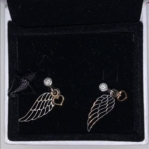 Pandora Angel Wings Earrings
